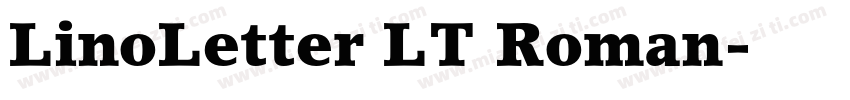 LinoLetter LT Roman字体转换